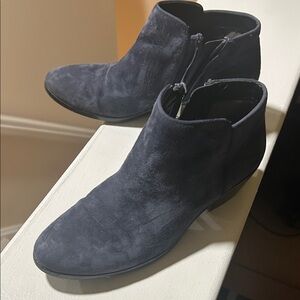Sam Edelman blue suede booties. 6.5